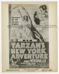 8s865 TARZAN'S NEW YORK ADVENTURE 8x10.25 still R48 art of Weissmuller & O'Sullivan use on 1sheet!