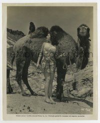 8s870 TEMPTATION 8x10 still '46 beautiful woman in desert with camel & monkey!