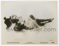 8s877 TENSION 8x10.25 still '49 wonderful artwork of sexy Audrey Totter & shadow with gun!