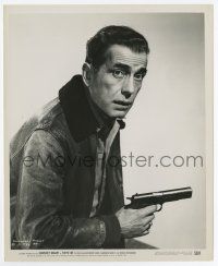 8s917 TOKYO JOE 8.25x10 still '49 best portrait of Humphrey Bogart with gun & leather jacket!