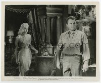 8s953 UNHOLY WIFE 8.25x10 still '57 c/u of sexiest bad girl Diana Dors approaching Rod Steiger!