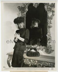 8s264 EVE ARDEN 8x10.25 still '46 wearing black cocktail suit w/veil & long gloves by cool mirror!