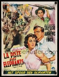 8t027 ELEPHANT WALK Belgian '54 sexy Elizabeth Taylor, Dana Andrews & Peter Finch in India!