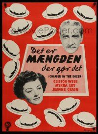 8t585 CHEAPER BY THE DOZEN Danish '51 Clifton Webb, Jeanne Crain, Myrna Loy!