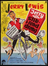 8t592 ERRAND BOY Danish '62 screwball Jerry Lewis fractures Hollywood w/a million howls!
