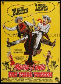 8t637 PARDNERS Danish 1959 great Wenzel art of cowboys Jerry Lewis & Dean Martin!