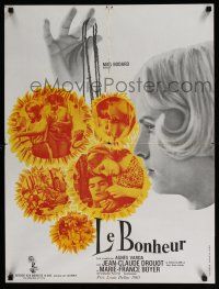 8t218 HAPPINESS French 23x30 R70s Agnes Varda's Le Bonheur, Marie France-Boyer!