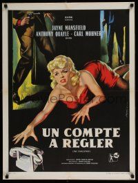 8t220 IT TAKES A THIEF French 24x32 '60 art of Jayne Mansfield reaching for phone by Jean Mascii!