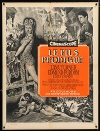8t230 PRODIGAL French 24x32 '55 images of Biblical Lana Turner & Edmond Purdom!