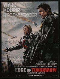 8t241 EDGE OF TOMORROW teaser French 16x21 '14 Tom Cruise & Emily Blunt, live, die, repeat!