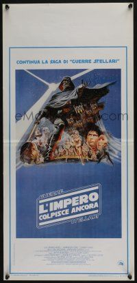 8t144 EMPIRE STRIKES BACK Italian locandina '80 George Lucas sci-fi classic, cool artwork by Jung!
