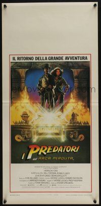 8t149 RAIDERS OF THE LOST ARK Italian locandina 1981 Drew Struzan art of adventurer Harrison Ford!