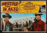 8t169 HANG 'EM HIGH Italian photobusta '68 Clint Eastwood, they hung the wrong man!