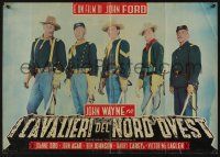 8t187 SHE WORE A YELLOW RIBBON Italian photobusta R50s John Wayne, Joanne Dru & top stars, John Ford