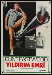 8t135 THUNDERBOLT & LIGHTFOOT Turkish '74 artwork of Clint Eastwood with HUGE gun!