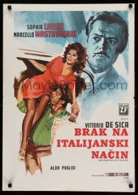 8t403 MARRIAGE ITALIAN STYLE Yugoslavian 20x28 '64 de Sica's Matrimonio all'Italiana, Sophia Loren