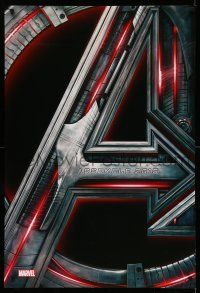 8w051 AVENGERS: AGE OF ULTRON teaser DS 1sh '15 Marvel Comics, Scarlett Johansson, Assemble!