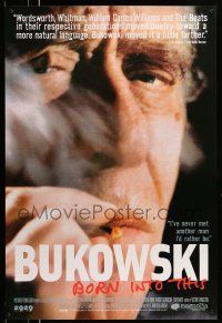 8w113 BUKOWSKI: BORN INTO THIS 1sh '03 documentary about writer Charles Bukowski!