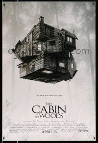 8w118 CABIN IN THE WOODS advance DS 1sh '11 Kristen Connolly, Chris Hemsworth, creepy image!