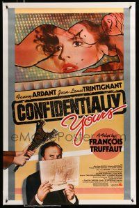 8w152 CONFIDENTIALLY YOURS 1sh '83 Francois Truffaut's Vivement Dimanche, Trintignant