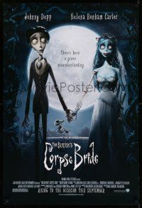 8w158 CORPSE BRIDE advance DS 1sh '05 Tim Burton stop-motion animated horror musical!