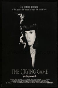 8w175 CRYING GAME 1sh '92 Neil Jordan classic, great image of Miranda Richardson with smoking gun!