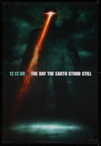 8w193 DAY THE EARTH STOOD STILL style B teaser 1sh '08 Keanu Reeves, cool sci-fi image of Gort!