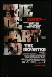 8w201 DEPARTED advance DS 1sh '06 Leonardo DiCaprio, Matt Damon, Martin Scorsese!
