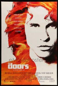 8w212 DOORS DS 1sh '90 cool image of Val Kilmer as Jim Morrison, directed by Oliver Stone!