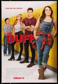 8w218 DUFF advance DS 1sh '15 Mae Whitman in the title role as the Designated Ugly Fat Friend!