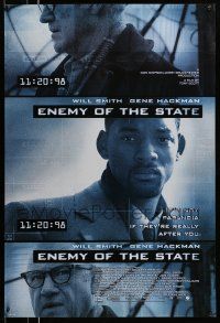 8w233 ENEMY OF THE STATE advance DS 1sh '98 cool images of Will Smith & Gene Hackman!