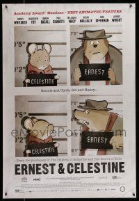 8w244 ERNEST & CELESTINE 1sh '13 cute cartoon about a mouse and a bear, great image!