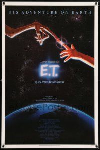 8w220 E.T. THE EXTRA TERRESTRIAL studio style 1sh '82 Drew Barrymore, Steven Spielberg, Alvin art!