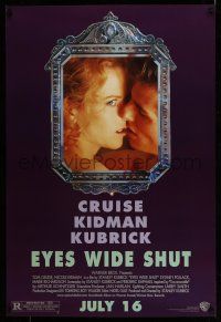 8w249 EYES WIDE SHUT advance DS 1sh '99 Stanley Kubrick, image of Tom Cruise & Nicole Kidman!