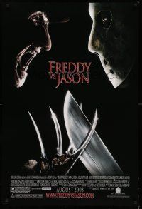 8w280 FREDDY VS JASON advance DS 1sh '03 cool image of horror icons, the ultimate battle!