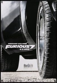 8w290 FURIOUS 7 car style teaser DS 1sh '15 Jason Statham, Dwayne Johnson, Vin Diesel!