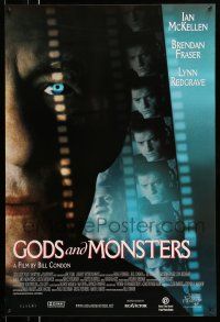 8w309 GODS & MONSTERS 1sh '98 James Whale biography, cool close up of Ian McKellen!