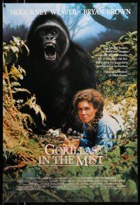 8w318 GORILLAS IN THE MIST int'l 1sh '88 Sigourney Weaver as Dian Fossey, in the jungle!