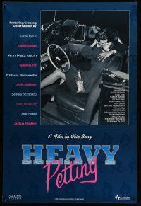 8w357 HEAVY PETTING 1sh '89 David Byrne, Abbie Hoffman & other celebrities talk about sex!