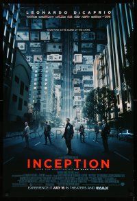 8w403 INCEPTION advance DS 1sh '10 Christopher Nolan, Leonardo DiCaprio, Gordon-Levitt!