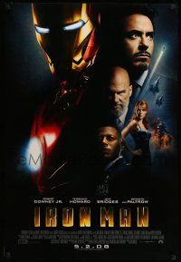 8w425 IRON MAN int'l advance DS 1sh '08 Robert Downey Jr. is Iron Man, Gwyneth Paltrow!