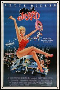 8w443 JINXED 1sh '82 directed by Don Siegel, sexy Bette Midler gambling artwork!