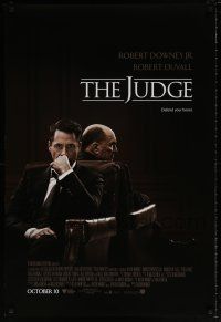 8w448 JUDGE int'l advance DS 1sh '14 great image of lawyer Robert Downey Jr. and Robert Duvall!