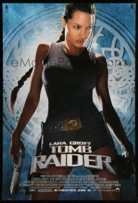8w473 LARA CROFT TOMB RAIDER advance 1sh '01 sexy Angelina Jolie, from adventure video game!