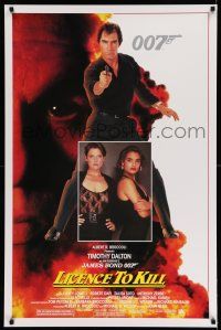 8w486 LICENCE TO KILL 1sh '89 Timothy Dalton as Bond, Carey Lowell, sexy Talisa Soto