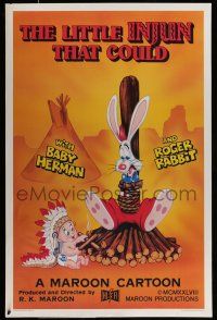 8w489 LITTLE INJUN THAT COULD Kilian 1sh '88 Roger Rabbit & Baby Herman, Native American art!