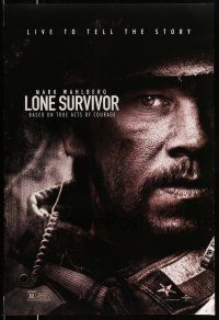 8w492 LONE SURVIVOR teaser DS 1sh '13 Mark Wahlberg, based on true acts of courage!