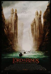 8w496 LORD OF THE RINGS: THE FELLOWSHIP OF THE RING advance DS 1sh '01 J.R.R. Tolkien, Argonath!