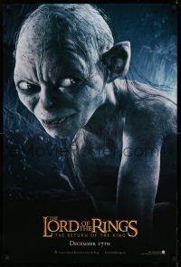 8w499 LORD OF THE RINGS: THE RETURN OF THE KING teaser DS 1sh '03 CGI Andy Serkis as Gollum!