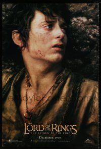 8w498 LORD OF THE RINGS: THE RETURN OF THE KING int'l teaser DS 1sh '03 Elijah Wood as Frodo!